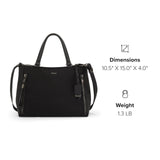 TUMI - Voyageur Valetta Tote - Women's Carryall Bag, Lightweight and Roomy, Functional Purse for Everyday, Business & Travel - Medium, Black & Gunmetal Hardware