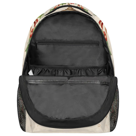 Skonsati Christmas Bell Leaf Large Backpack Fashion Travel Backapck for Business Women Men Casual Laptop Bag Waterproof Lightweight Cool Backpacks