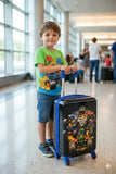 Fast Forward Monster Jam 20" Hardshell Luggage - Cute & Durable Hard-side Suitcase for Travel with Spinner Wheels 20"x12"x8"