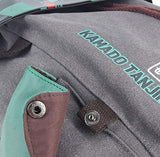 Roffatide Anime Demon Slayer Backpack Canvas Schoolbag Printed Flap Backpack Laptop Back Pack