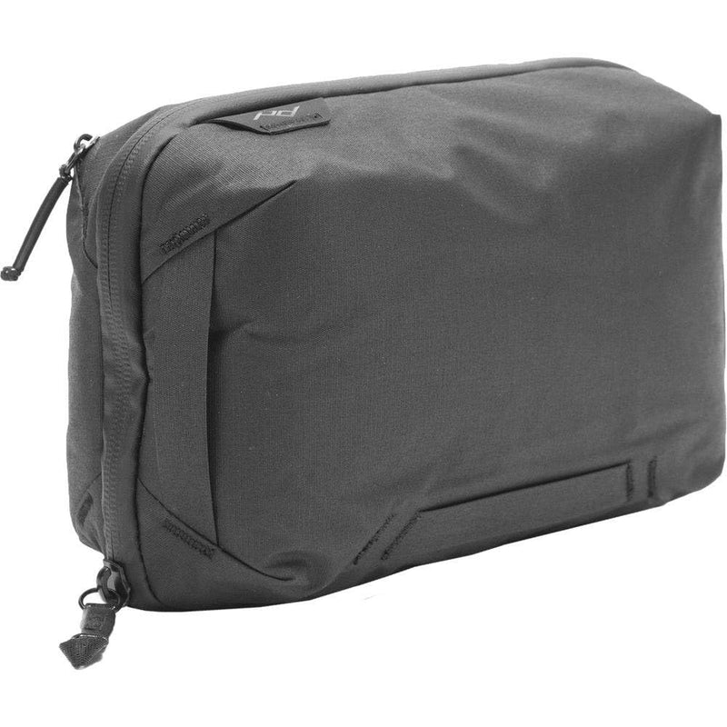 Peak Design Tech Pouch, Black, Electronics Organizer for Travel or Everyday Carry, Origami-Style Storage, Cable Pass-Through, Weatherproof Recycled Nylon, Gear Carry Bag for Men and Women