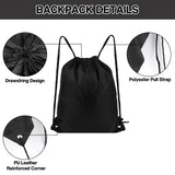 COIDEA Drawstring Backpack 20Pcs Drawstring Bags, Draw String Back Bag Drawstring Bags Bulk for Sports, Gym, Travel, Swimming, Beach (Black)