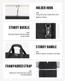 MATEIN Garment Bags for Travel, Large Double Layer Suit Bag Up to 6 Suits with Shoulder Strap, Foldable Carry On Garment Luggage for Hanging Clothes, Convertible Business Suitcase for Men Women, Black