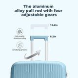 Nazhura Luggage Set, 3-Piece Hardside Suitcase Set, 20-inch Carry On, 24-inch, 28-inch Luggage (Blue)