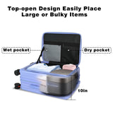Maegragn Carry on Luggage Airline Approved, Carry on Suitcases with Wheels, Expandable Suitcase with YKK zipper, Top Open Design Luggage with Spinner wheels, Perfect for Gift, Blue Luggage.
