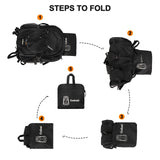 45L Hiking Backpack with Rain Cover, Lightweight Foldable Camping Backpack for Trekking, Water-Resistant Daypack with Hiking Pole & Mat Carrying System,Black
