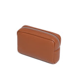 YONBEN Makeup Bag Large Capacity Women's Classic Black Wash Bag Adjustable Partition Wash Brush and Cosmetic Carrying Bag (PU/Saddle Brown)