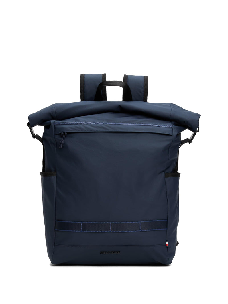 Tommy Hilfiger Mens Colour Rolltop Backpack, Space Blue