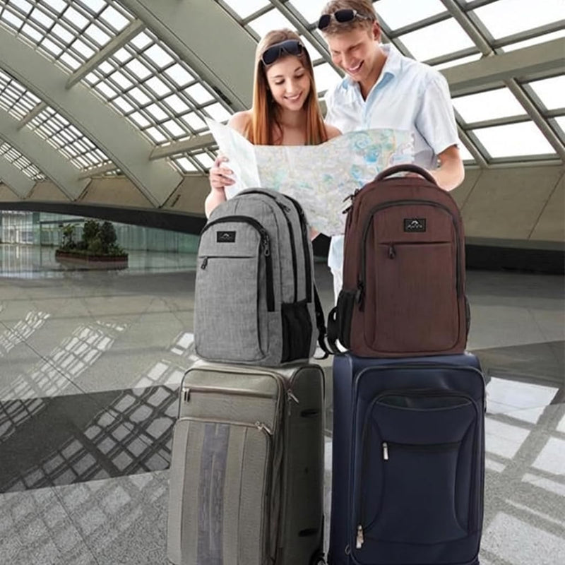 MATEIN Laptop Backpack, Extra Large TSA Friendly 17.3 Inch Travel Computer Backpack, Anti Theft Carry On Flight Approved Business Work College Backpack Bag for Men Women, Brown