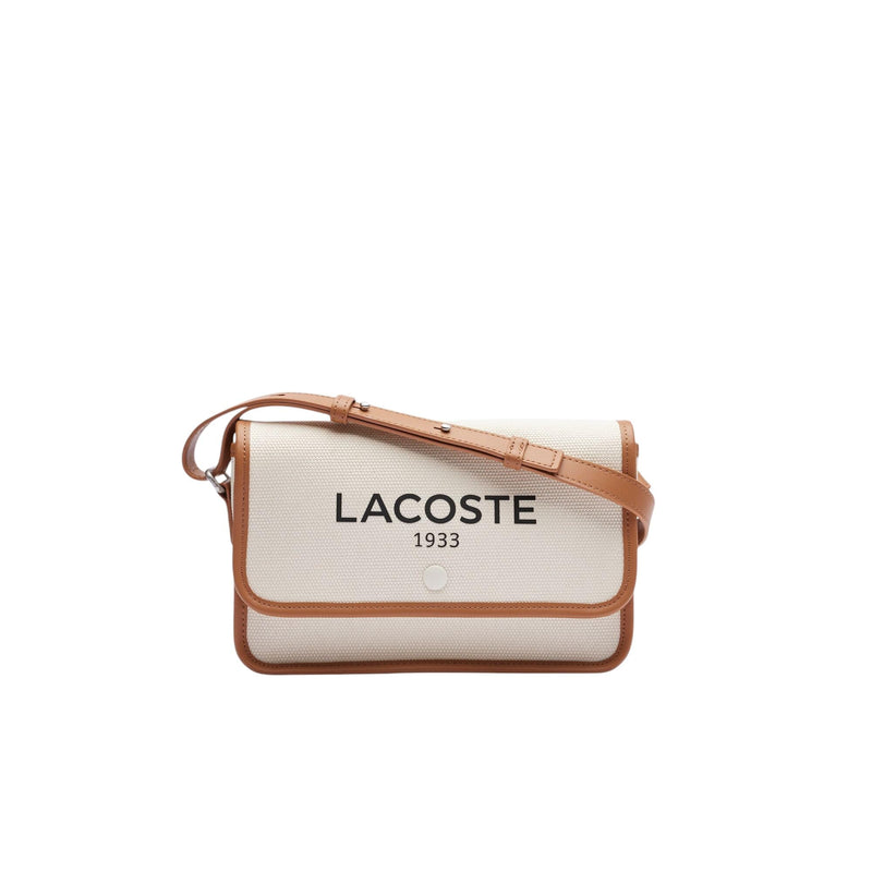 Lacoste Women's Flap Crossover Crossbody Bag, Natural Tan, One Size