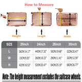 GigabitBest 20 Inch Clear PVC Luggage Cover Protectors Suitcase Covers for Luggage Thickened suitcase protective cover for Wheeled Suitcase Suitable for 20"