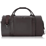 Modoker Leather Garment Bag for Travel – 2-in-1 Carry-On Suit Bag & Weekender for Men and Women – Wedding Luggage with Shoe Compartment & Shoulder Strap – Ideal for Business Trips,Brown