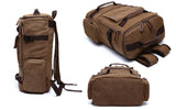 Jahomieo Vintage Canvas Backpack Casual Travel Rucksack 15.6inch Laptop Daypacks Hiking Camping Backpack