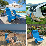 #WEJOY Beach Chair for Adults, Reclining Adjustable Position, Lay Flat Lightweight Folding Portable Aluminum Chair with Backpack Straps,Padded headrest, Heavy Duty 400 lbs Lawn Chair for Beach, Sand