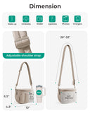 BAGSMART Puffer Crossbody Bum Bags for Women, Small Cross Body Purses for Women Travel & Work, Quilted Water-resistant Hobo