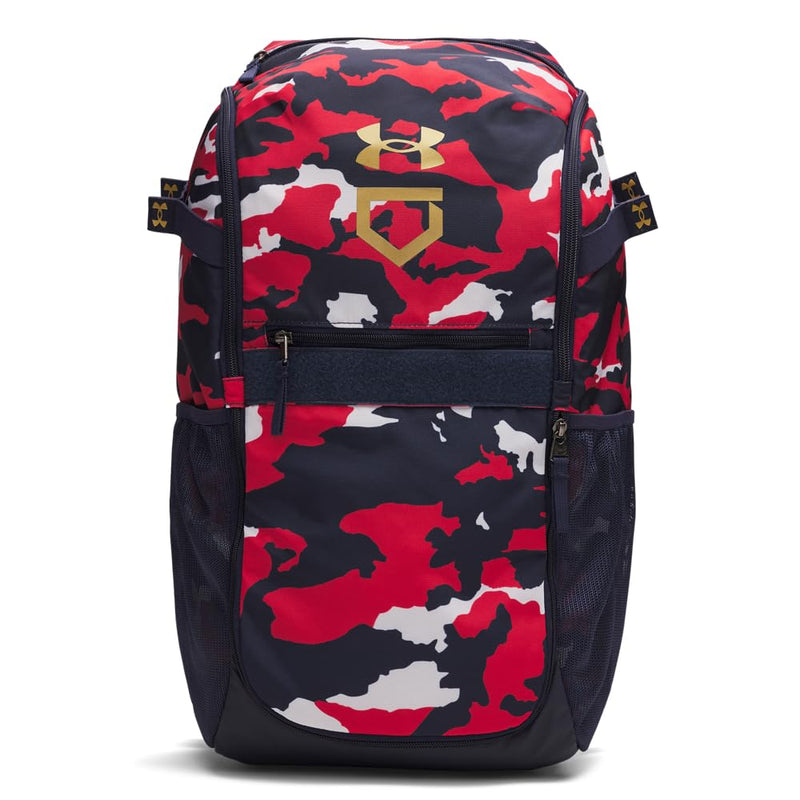 Under Armour Unisex Utility Baseball Backpack Print, (412) Midnight Navy / / Metallic Gold, One Size Fits All