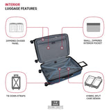 SwissGear Duet Expandable Luggage, Hard Shell Large Luggage with Spinner Wheels