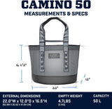 YETI Camino 50 Carryall with Internal Dividers, All-Purpose Utility, Boat and Beach Tote Bag, Durable, Waterproof, Ridegeline