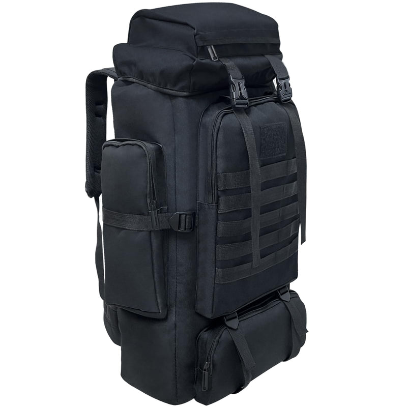 Ogetok 80L Hiking Backpack Camping Rucksack, 80 liters Large Capacity Outdoor Knapsack Travel Climbing Mountaineering Carry On Backpack Bag, Trekking Backpacking for Men Women, Black
