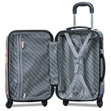 Dejuno Women's 3-Piece Lightweight Hardside Spinner Upright Luggage Set, Parisian Nights