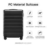 NINETYGO Carry On Luggage 22x14x9 Airline Approved, 20 Inch Luggage with Smooth Spinner Wheels, Lightweight, Hard Shell PC Suitcase Carry-On, Travel Luggage, TSA Approved (Black, Rhine Basic)