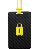 LUGGEX Luggage Tag for Suitcases - Carbon Fiber Accelerate Identification Bag Tag with Reusable Writing Panel - Waterproof & Durable, Travel Essentials（1 Pack）