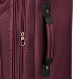 SWISSGEAR Sion Softside Expandable Spinner Luggage Durable Lightweight Travel Suitcase, Merlot, Checked-Medium 25-Inch