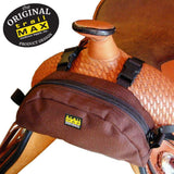 TrailMax Original Pommel Pocket Saddlebag for Western & Endurance Saddles; Cellphone Saddle Horn Bag; Saddle Horn Bag for Horses; Trail Riding Cellphone Pommel Pocket; Brown