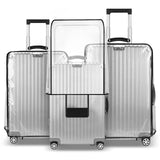 T Tersely 3 Pieces Luggage Cover Protectors, for 20 24 28 inch luggage Clear PVC Suitcase Cover Set,Waterproof Suitcase Protective Covers for Tsa Approved for Travel