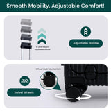 Nobl Travel Carry On Luggage, Noble Zipperless Aluminum Frame, 22.5x15x9.5, 360 Degree Spinner Wheels, TSA Locks, USB Charging Port, Cup & Phone Holder - Jet Black