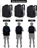 Vancropak Carry On Backpack, 40L Expandable Extra Large Travel Backpack, Flight Approved Water Resistant Luggage Suitcase Daypack, Lightweight College Business Weekender Bag for Men & Women, Black
