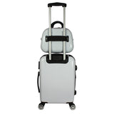 World Traveler VentureX Airline Approved 2-Piece Carry-On Luggage Set – Lightweight Hardside Polycarbonate Suitcase with Spinner Wheels - Butterfly
