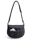 BAGSMART Puffer Crossbody Bum Bags for Women, Small Cross Body Purses for Women Travel & Work, Quilted Water-resistant Hobo