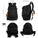 ArcEnCiel Motorcycle Tactical Backpack for Men - Sturdy‌ Military Pack with Rain Cover & Patch, MOLLE Water Resistant for Hiking, Commuting, Camping & Outdoor (Black)