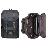 KAUKKO Laptop Outdoor Backpack Traveling Daypack Hiking Rucksack Large Capacity Bag Fits 15.6"(23-Darkgrey)