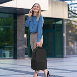 LELExilan Multifunctional Casual Backpack for Men Women, Lightweight Water-Resistant School Bookbag for College Work Travel, Black 01