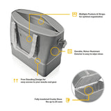 RTIC 2-in-1 Chillout Bag Soft Insulated Cooler Tote, Portable, for Lunch, Beach, Travel, Drink, Beverage, Car, Camping, Picnic, 24-Can Capacity, Grey
