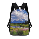Grand Teton National Park 17 Inch Laptop Backpack for Men Women Travel Daypack with Pockets Work Bag for Office
