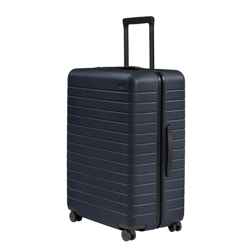 Away Large Checked Luggage, 29 Inch Hardside Suitcase with Spinner Wheels, Lightweight & Durable, TSA Lock, Navy Blue