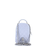 Chanel, Pre-Loved Classic CC Chain Pocket Backpack Quilted Caviar Mini, Blue