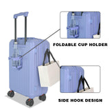 Maegragn Carry on Luggage Airline Approved, Carry on Suitcases with Wheels, Expandable Suitcase with YKK zipper, Top Open Design Luggage with Spinner wheels, Perfect for Gift, Blue Luggage.