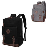 Canvas Backpack for Men Women, Vintage Rucksack Fits Most 15.6 Inch Laptop, Bookbag with USB Charging Port
