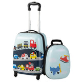 GYMAX Kids Carry On Luggage Set, 12