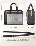 MATEIN 17.3 Inch Laptop Briefcase, Extra Large Convertible Briefcase Backpack for Women, Waterproof Laptop Bag for Work, 3 in 1 Shoulder Bag Computer Messenger Bag Gift for Business Office Lady, Black