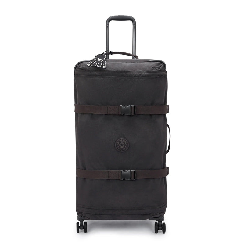Kipling Spontaneous Softside Spinner Wheel Luggage, Integrated TSA Accepted Lock, Black Noir, Checked-Large,KI4193
