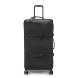 Kipling Spontaneous Softside Spinner Wheel Luggage, Integrated TSA Accepted Lock, Black Noir, Checked-Large,KI4193