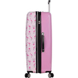 Betsey Johnson Luggage Hardside 3 Piece Set Suitcase With Spinner Wheels (20" 26" 30") (One Size, Flamingo Strut)