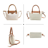 Long Keeper Mini Crossbody Bag for Women Casual Lightweight Small Nylon Tote Bag Ladies Shoulder Purses & Handbags With Strap (Beige)