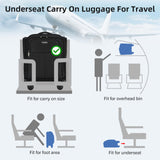 HanTrip 16 Inch Underseat Carry On Luggage with Wheels Softside Small Suitcases Personal Item Bag with Pocket Travel Luggage for Men Women Business Overnight Bag(Black)
