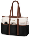 LOVEVOOK Teacher Tote Bag for Women Work, Nurse Laptop Bag for Women, Utility Everything Tote For Work/Travel/College/Daily, Professional Computer Purse Large Handbag With Multi Pockets